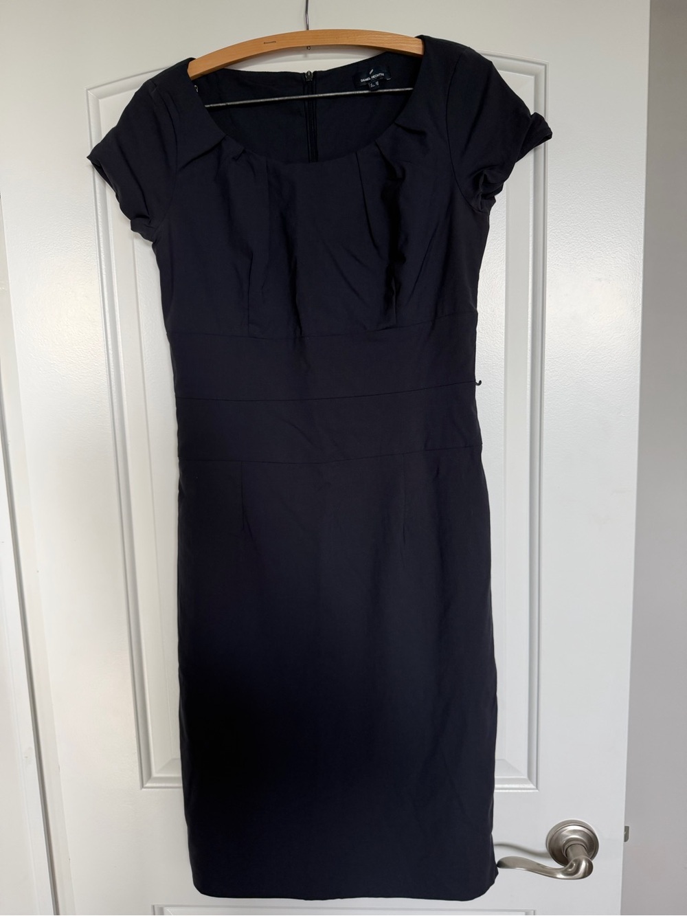 Daniel Hechter Navy Cap-Sleeve Sheath Dress